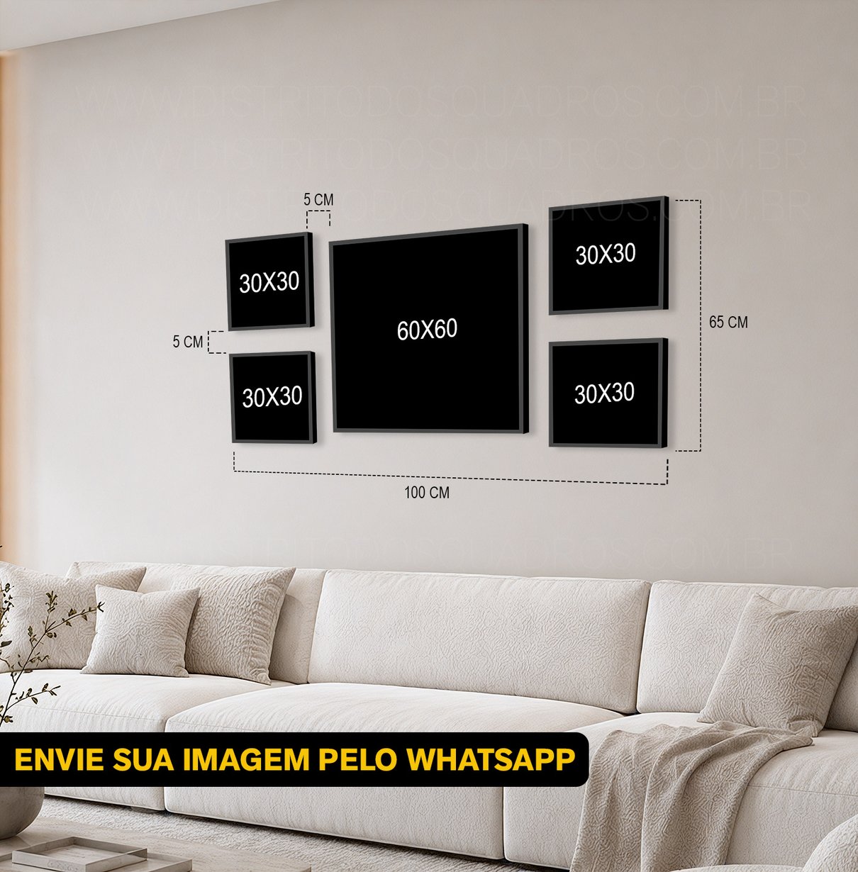 Modelo 02 mosaico de quadros personalizado