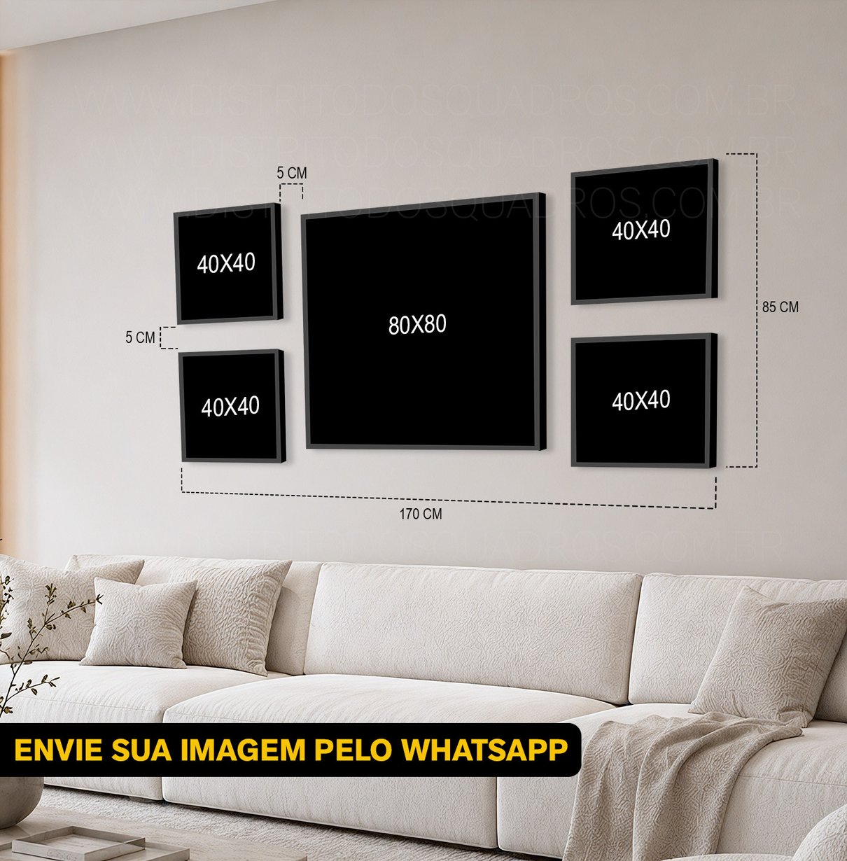 Modelo 01 mosaico de quadros personalizado