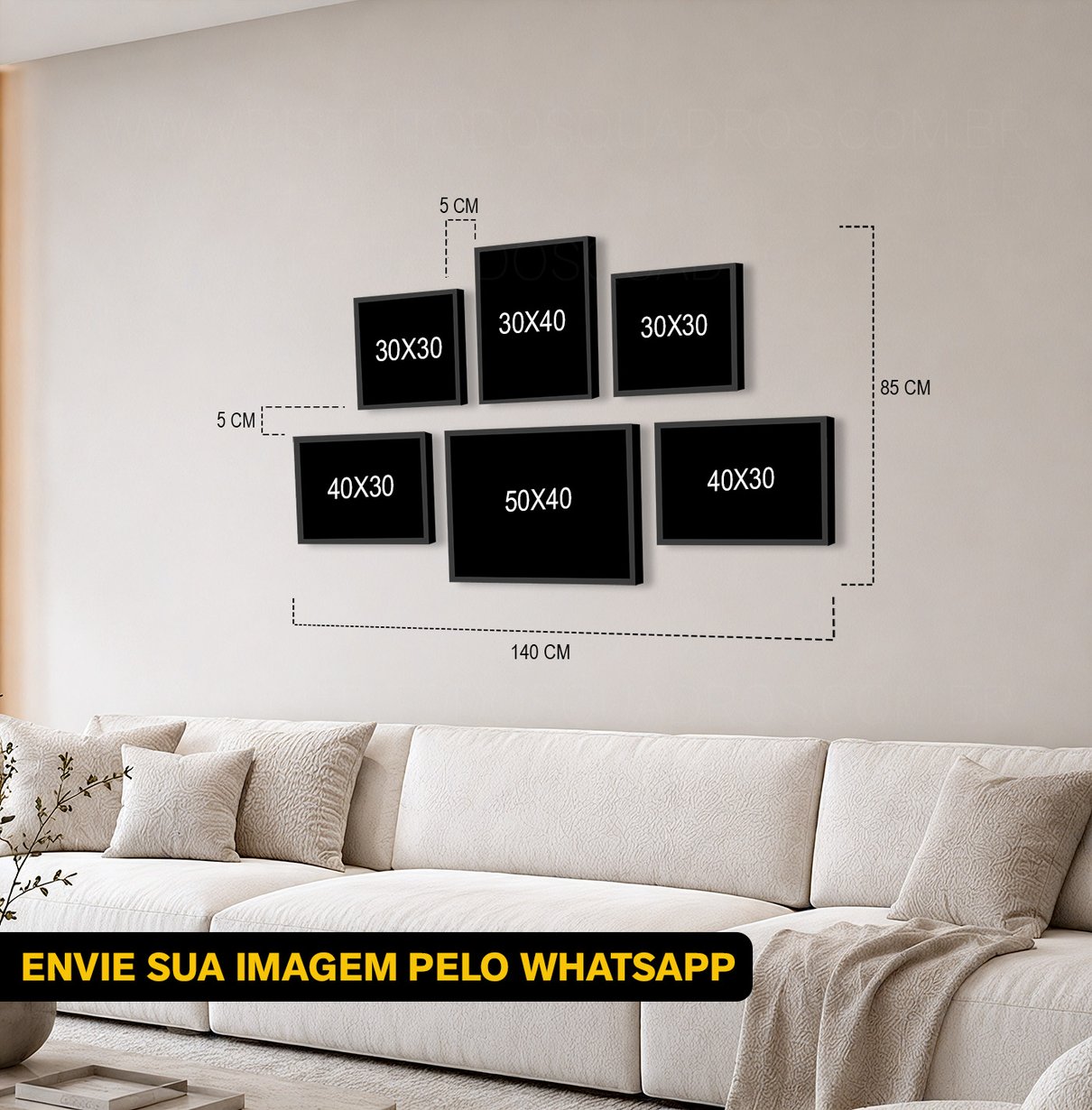 Modelo 02 mosaico de quadros personalizado