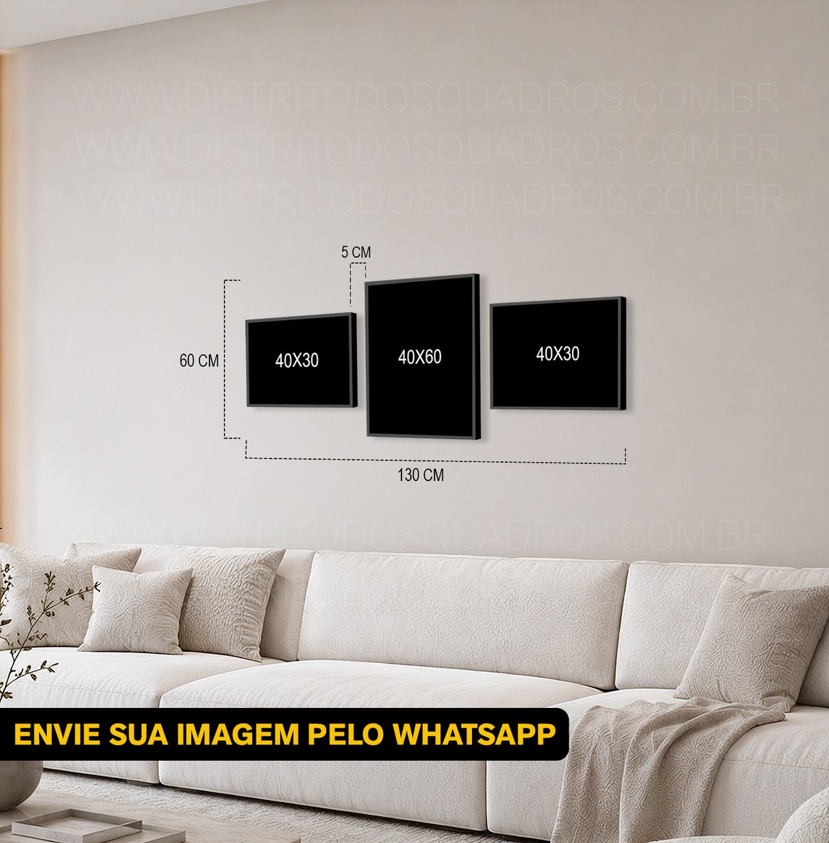 Modelo 02 mosaico de quadros personalizado