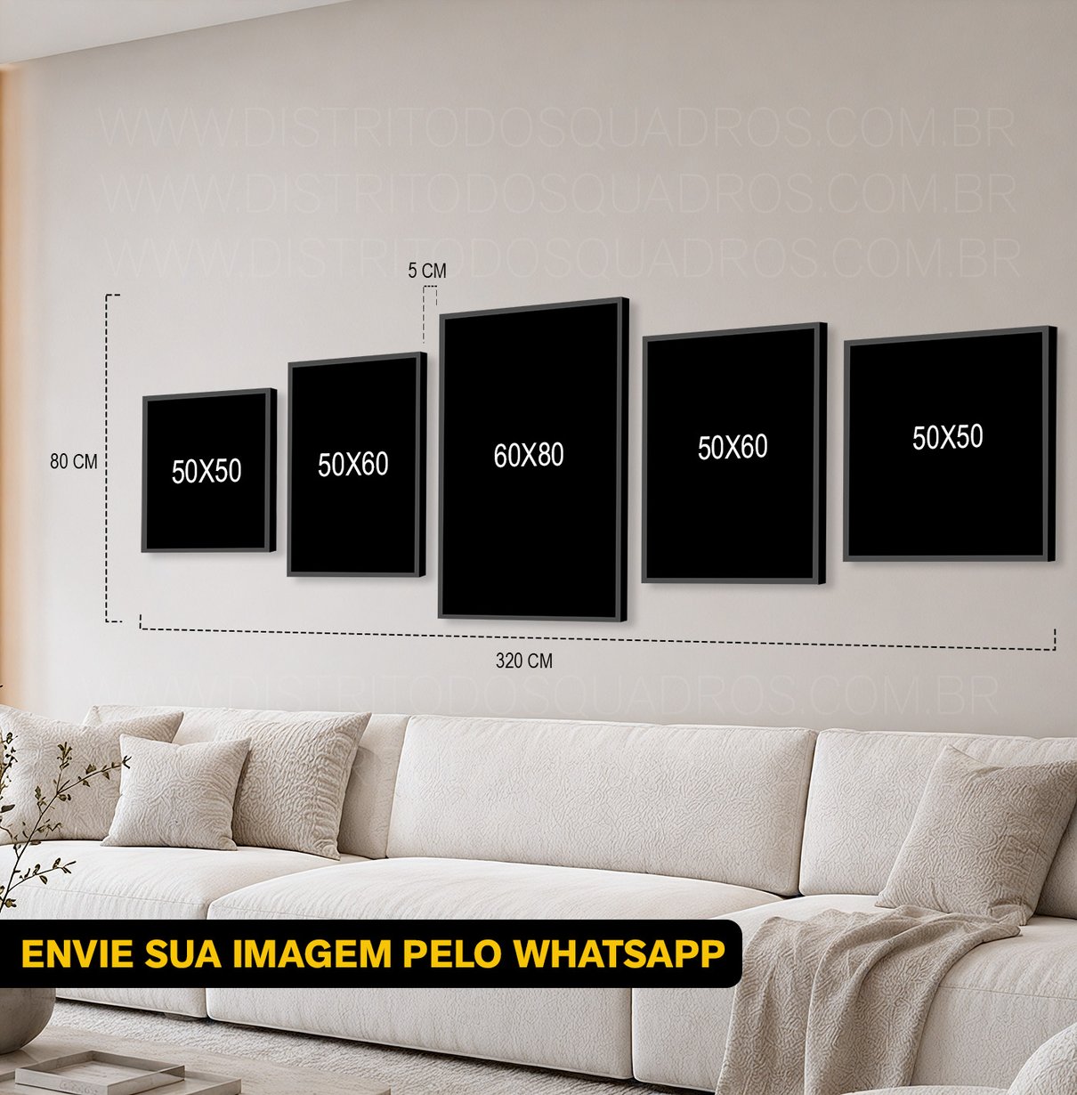 Modelo 01 mosaico de quadros personalizado