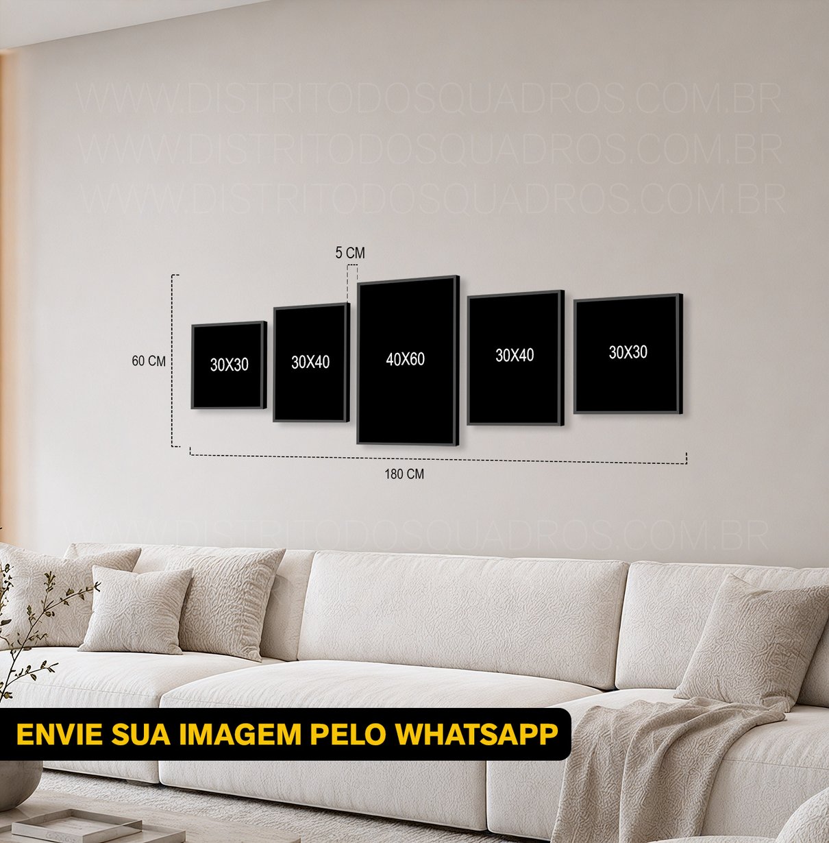 Modelo 02 mosaico de quadros personalizado