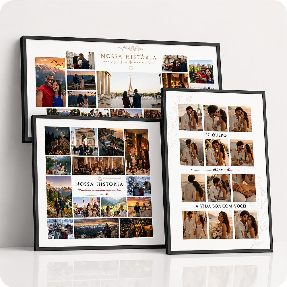 Modelos de quadros personalizados com fotos