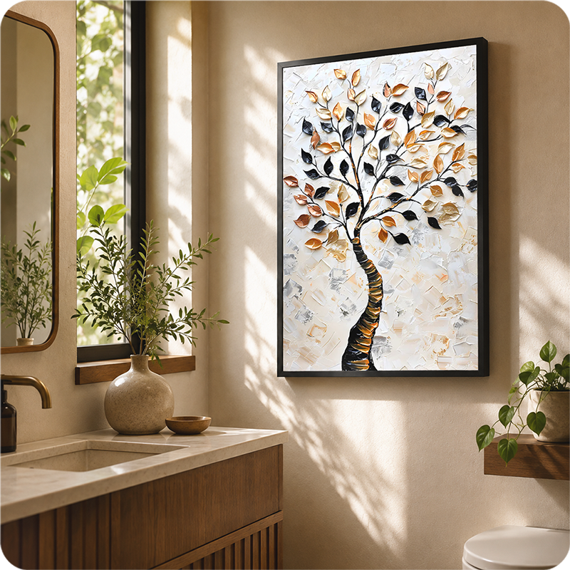 Quadro decorativo aplicado em um ambiente